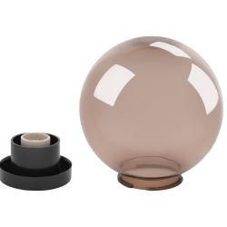 Садово-парковый светильник ЭРА НТУ 01-60-205 шар дымчатый на опору / кронштейн IP44 Е27 max60Вт d200mm | Садово-парковые светильники