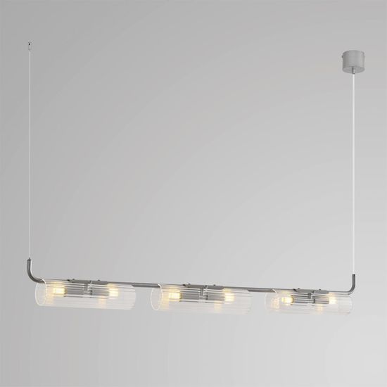 8258/6 SUSPENTIONI LN26 серебро/прозрачный, металл/стекло Подвес G9 6*20W 220V TORONTO