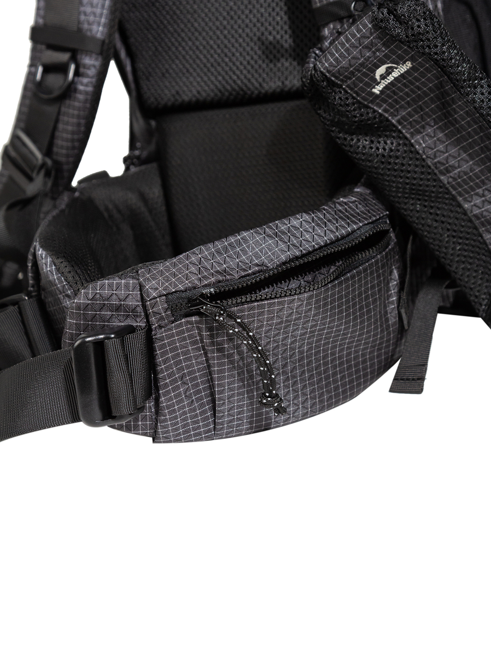 Рюкзак походный Naturehike Rock, 40л + 5л, черный/серый (NH20BB113)