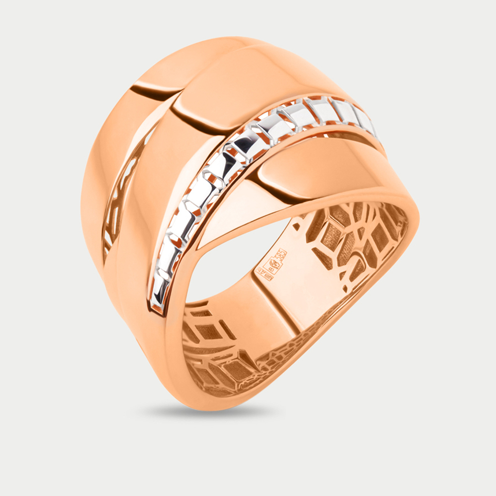 Кольцо женское из розового золота 585 пробы без вставок (арт. 902561-1002)