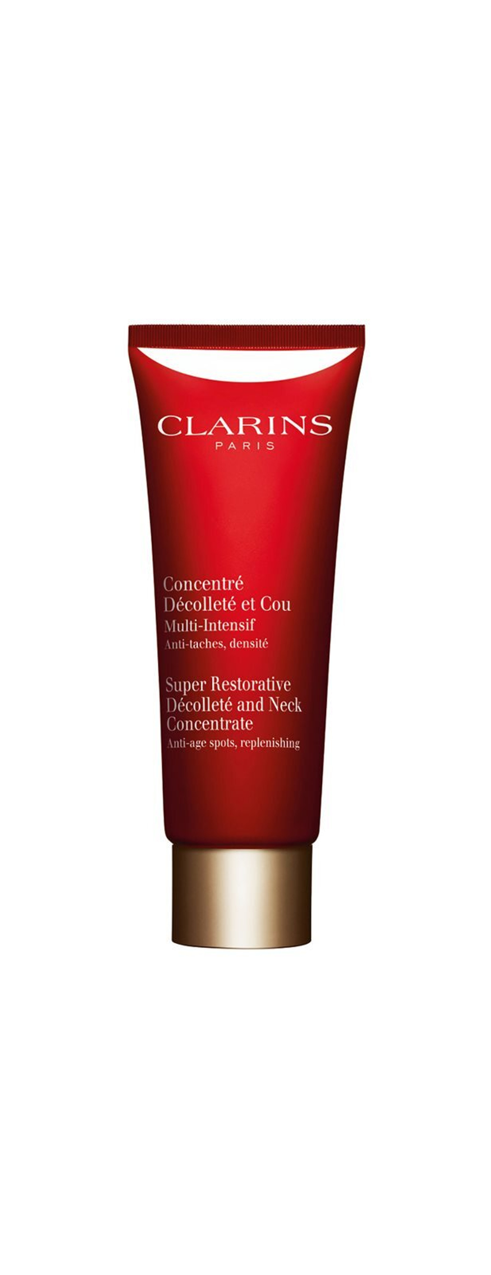 Clarins Super Restorative Decollete and Neck Concentrate - укрепляющий крем против морщин для шеи и зоны декольте /   75  ml  / GTIN 3666057034145