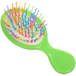 Расческа массажная детская «МИЛА», фламинго, цвет зеленый, 14*5,5см (блистер)