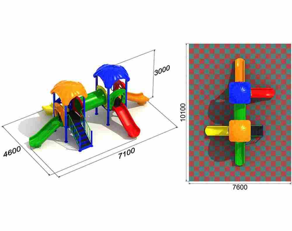 Детская игровая зона «Лесная Стежка» 7.1x4.6x3 м