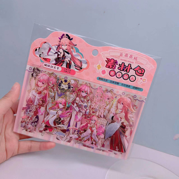 Прозрачные стикеры "Genshin Impact / Геншин - Яэ Мико"