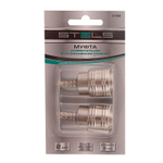 Муфта универсальная быстросъемная ("мама") 3/8, со штуцером "елка" под шланг 8 мм, 2 шт, Stels