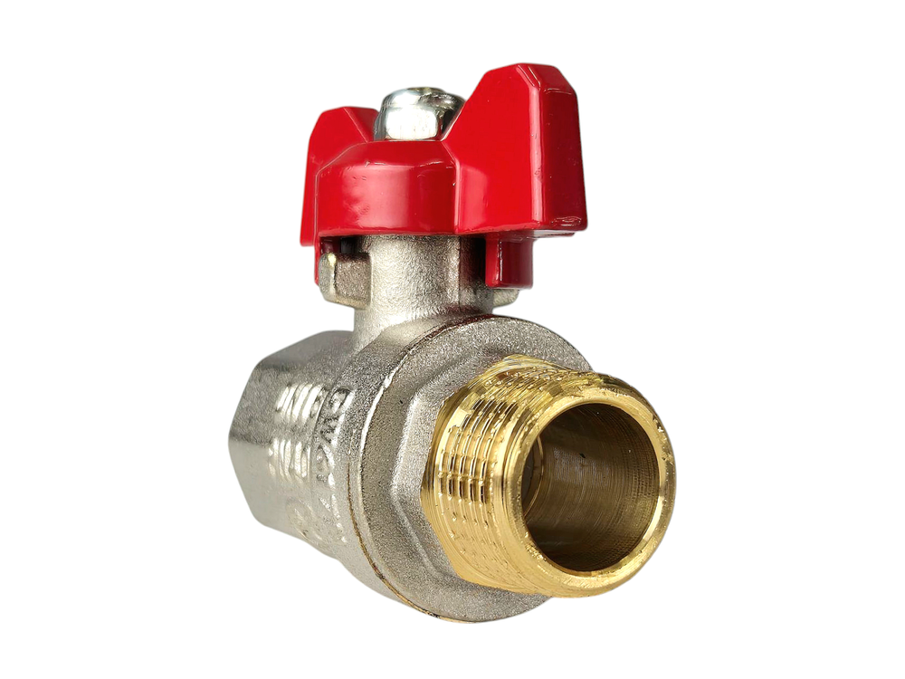 Кран шаровый 15 (1/2") ВН бабочка (VIEIR) VR221-01,203-01