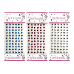 Материал декоративный Alingar "Глазки", d=1 см, 50 шт, круглые, черные и разноцветные, с ресницами, пакет с европодвесом