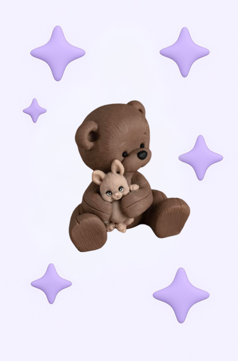 Шоколадная фигурка Медвежонок с зайкой, 6*7*7 см