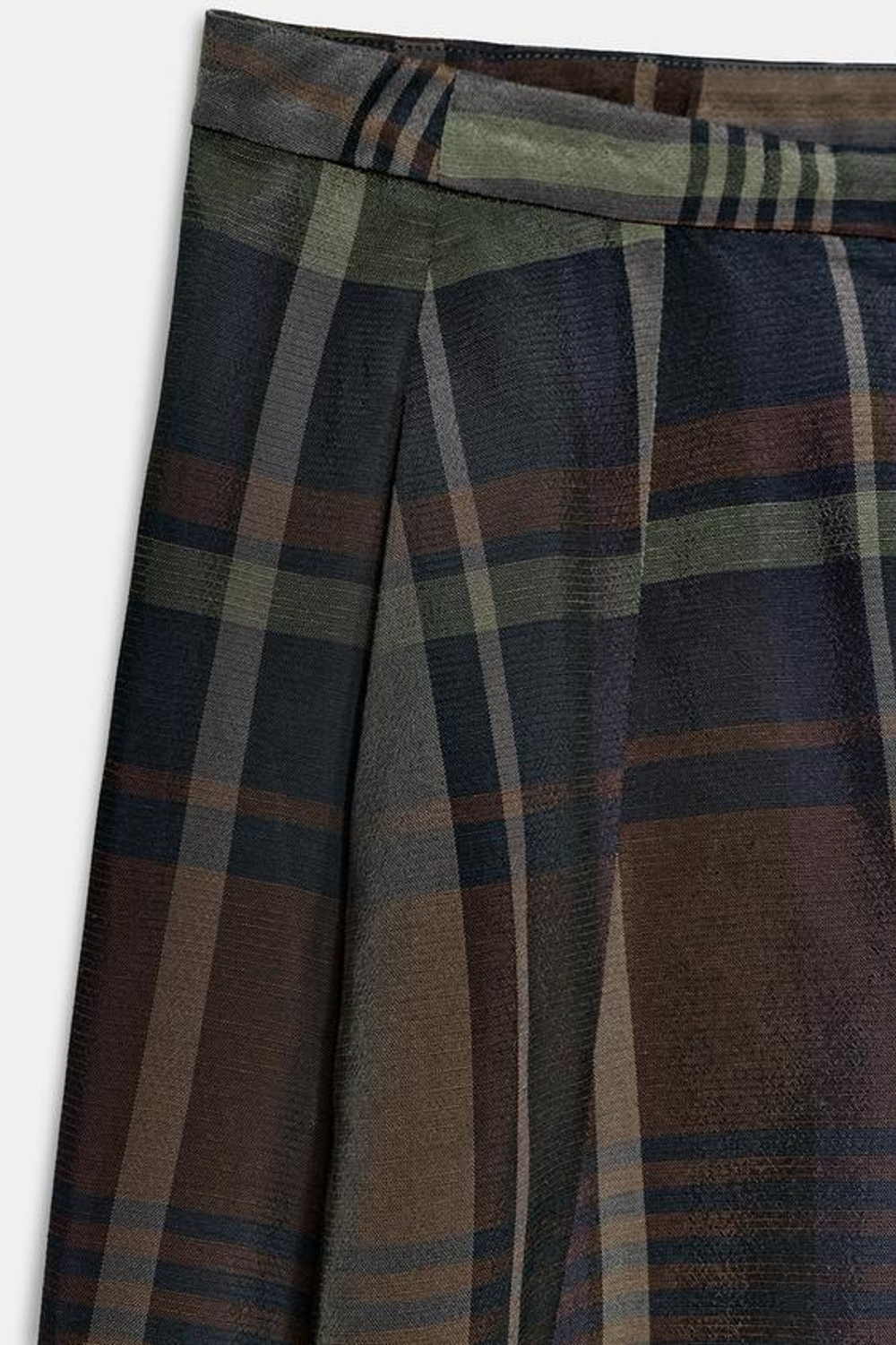 ZARA БРЮКИ-БАЛЛОНЫ В КЛЕТКУ ZW COLLECTION, СИНИЙ