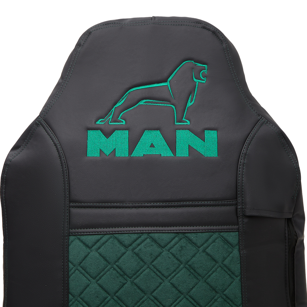 Чехлы MAN TGA (экокожа, зеленый)