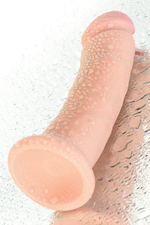 Телесный вибратор-реалистик с 7 режимами вибрации - 20 см. (Цвет: телесный)