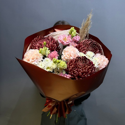 Букет "Эрос" Хризантема Бигуди