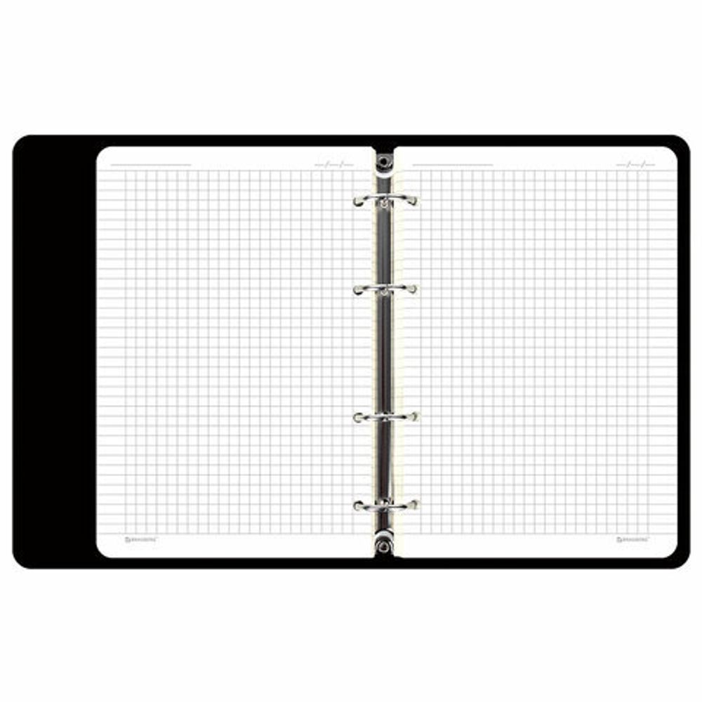 Тетрадь на кольцах А5 (180х220 мм), 80 л., под кожу, BRAUBERG VISTA, "Bouquet", 112123