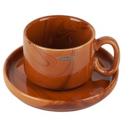 Набор чайный 8пр. "Wooden Grain" (4 персон) v=200мл (фарфор) (подарочная упаковка)