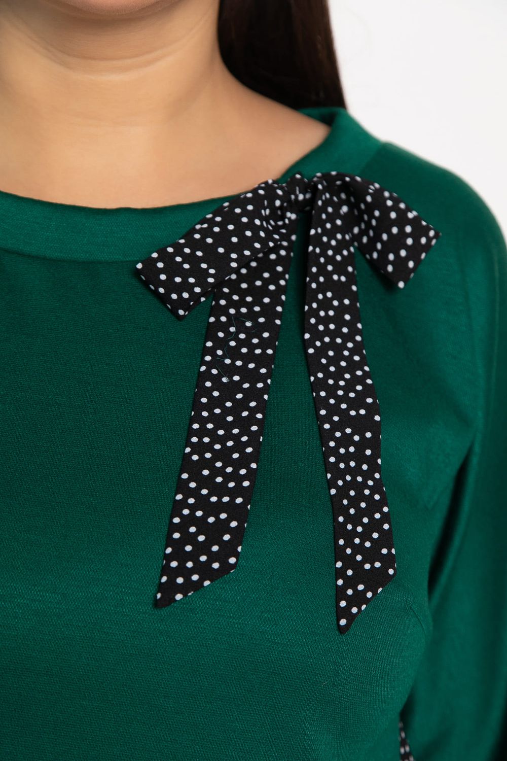 Блуза Федерика (изумрудно-черная) Б15001-18М LT Collection