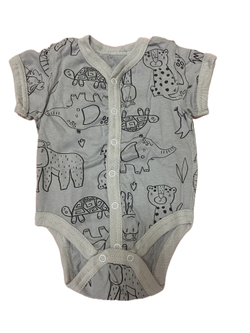 Боди короткий рукав на кнопках швы наружу из кулирки (100% хлопок) на рост 62 см