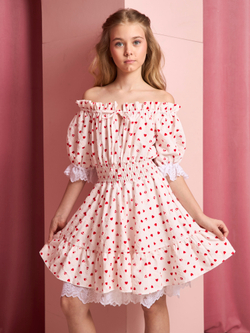 Сарафан для девочки "Сердечки"