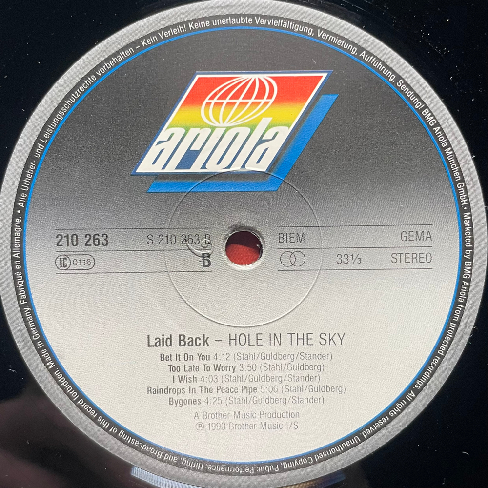 Laid Back – Hole In The Sky (Германия 1990г.)