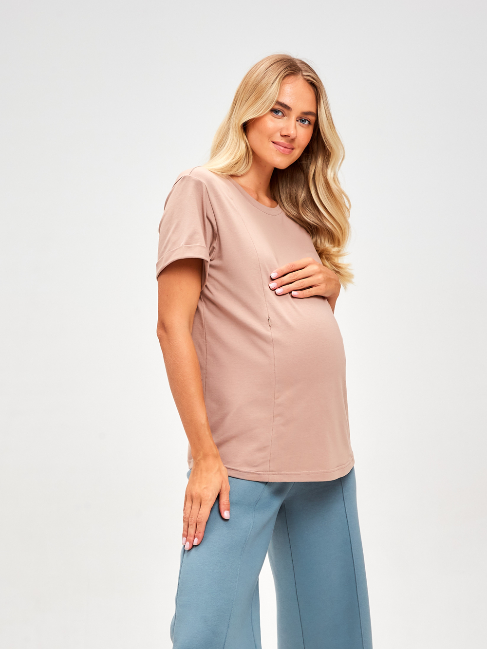 Футболка для беременных с системой кормления