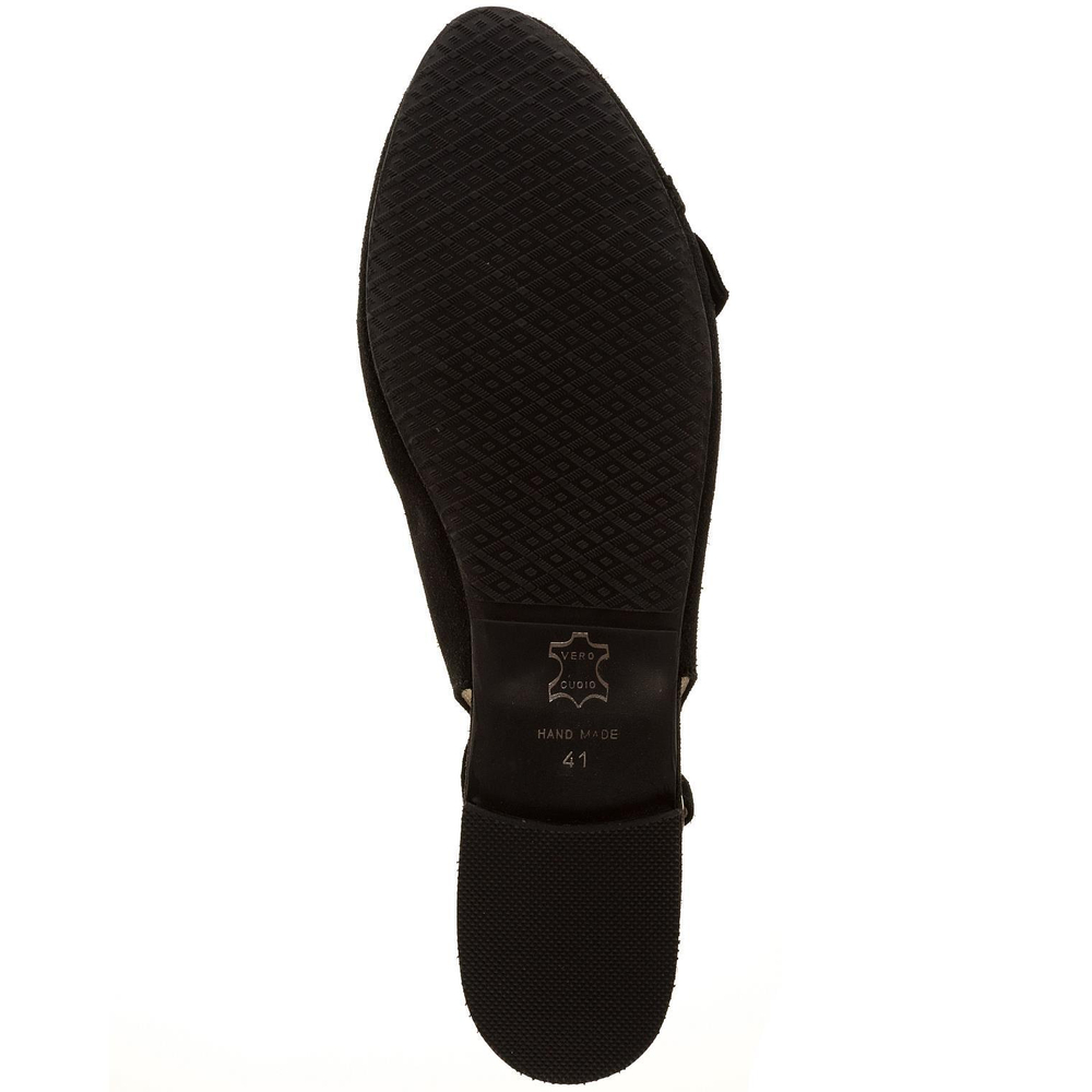 570199 Туфли летние женские черные замша