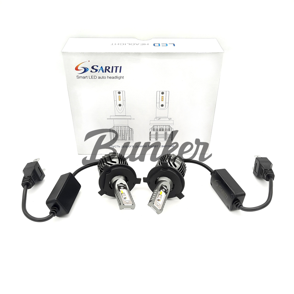 Cветодиодные лампы Sariti F5 цоколь H4 4300K,12V