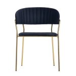 Стул Bradex Home Turin чёрный с золотыми ножками