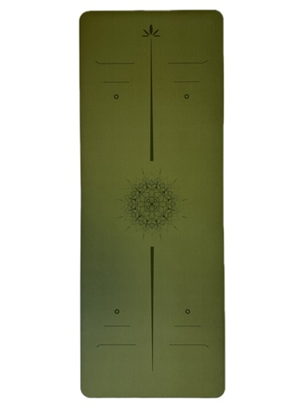 УЛЬТРАцепкий 100% каучуковый коврик для йоги New Arrows Olive 185*68*0,5 см