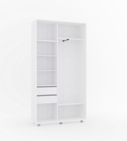 Шкаф-купе МАМА PRIME, 120х45х230 Белый с зеркалом