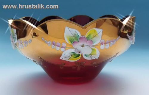 Смальта рубин золото. Розетка №9