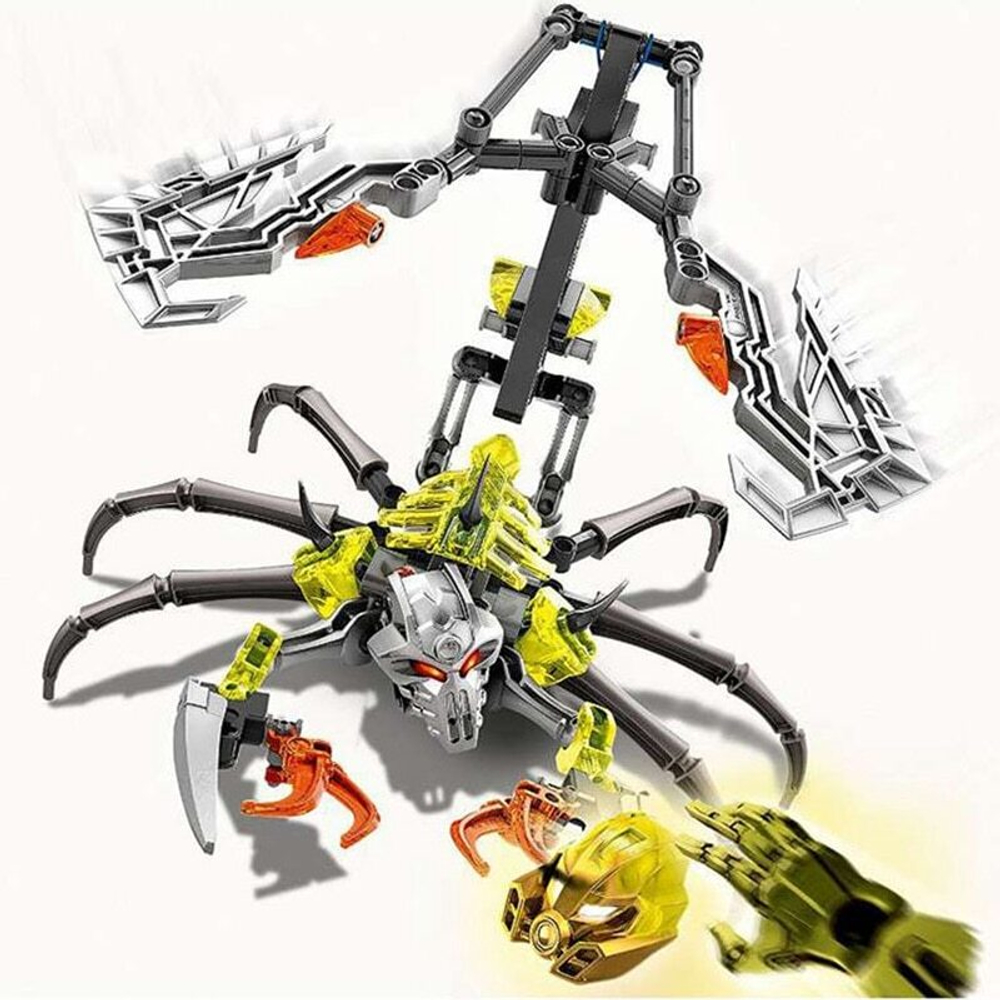 Конструктор 710-3 «Skull Basher», фигурка воина-биониклы