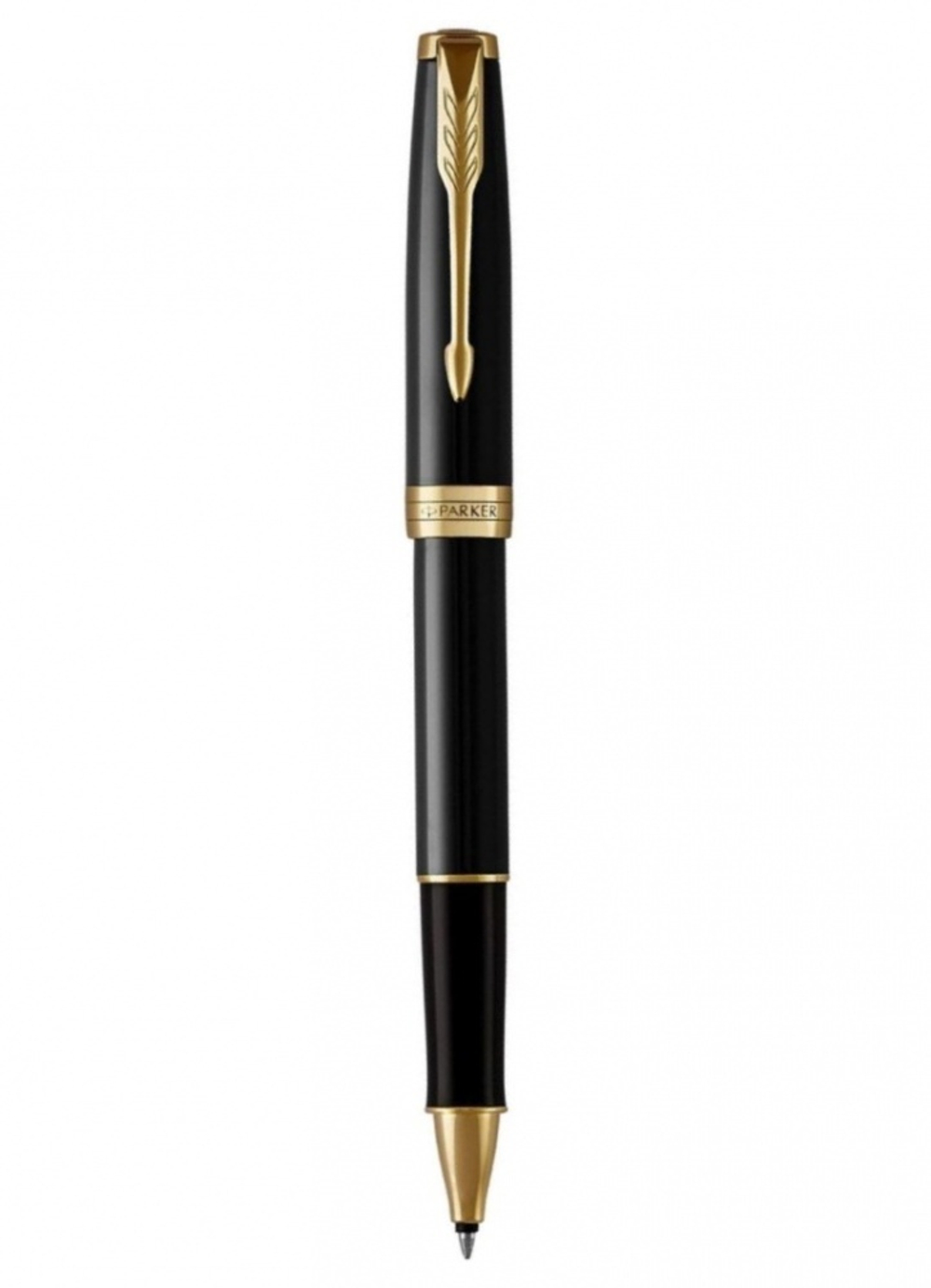 Ручка-роллер Parker Sonnet Black Lacquer GT 1931496, стержень: F, цвет чернил: black, в подарочной упаковке