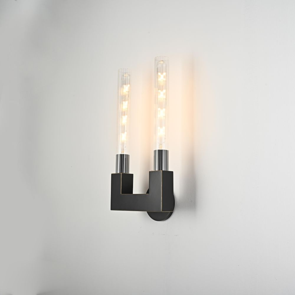 Бра Canelle Wall Lamp Double Sconces Black By Imperiumloft