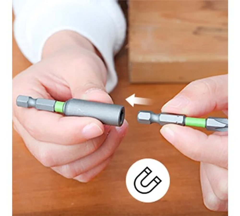 Набор GREENWORKS биты удар.головки торц.адаптеры,держатель магнит-ый (20 предметов) (2944007)