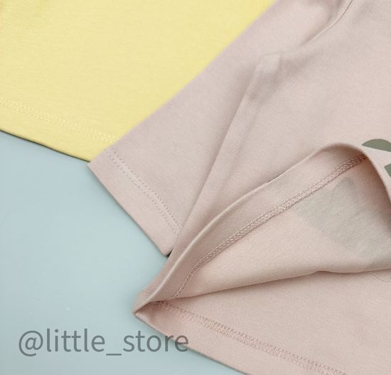 Комплект лонгсливов хлопковых, Мимоза/дымчатая роза