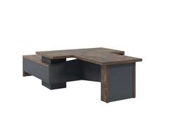 Стол правый 1800х2000х750 с опорной тумбой и брифингом 1150 T-818R.0000-02