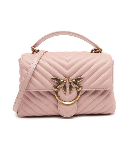 кожаная сумка-мессенджер love lady puff mini cl sheep n Pinko - пудро-розовый(100044 A0GK)