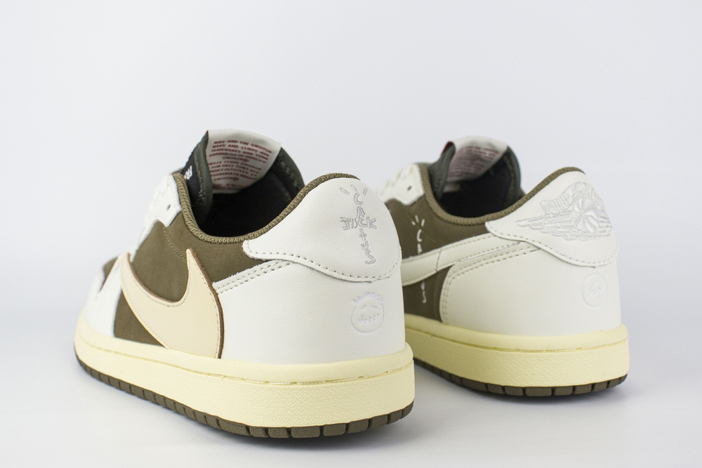 Кроссовки Nike Air Jordan 1 Low x Fragment x TS White Brown