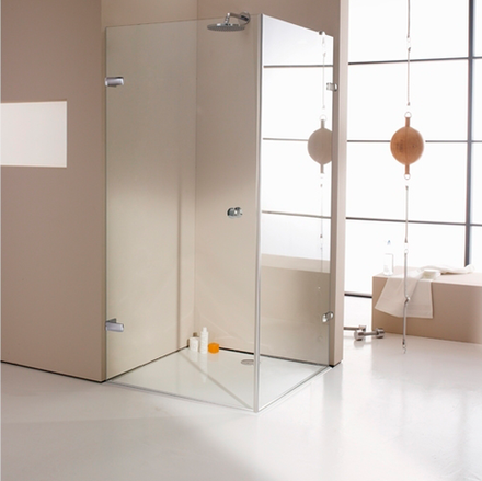 Распашная дверь для боковой стенки Huppe Enjoy Elegance 1000x2000, крепление слева, прозрачное стекло с Anti-Plaque, профиль хром 3T2006 092 322