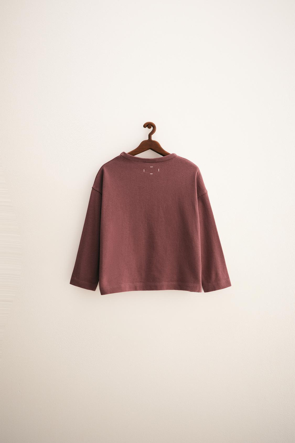 ZARA TIMELESS - ОДНОТОННАЯ ХЛОПКОВАЯ ФУТБОЛКА, ТЕМНО-МЕДНЫЙ