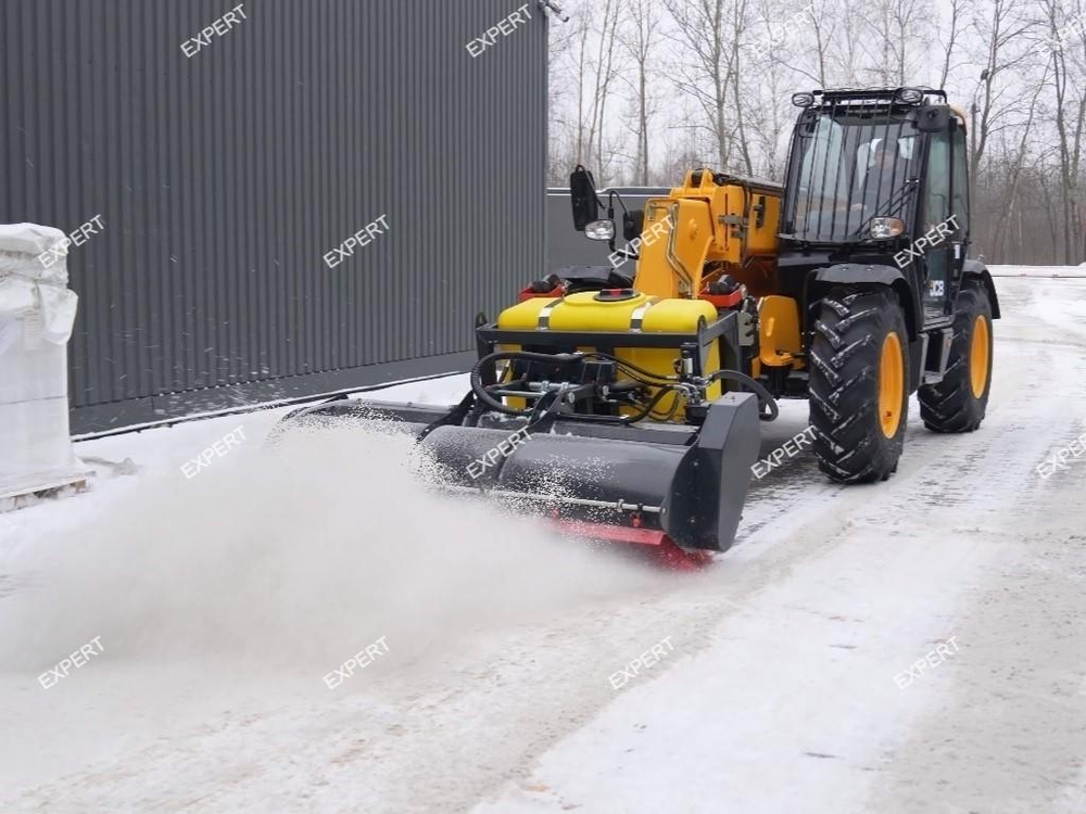 Щетка дорожная с бункером на погрузчик