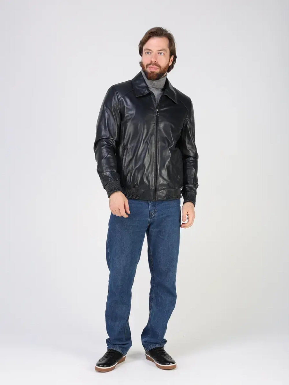 Кожаная куртка демисезонная