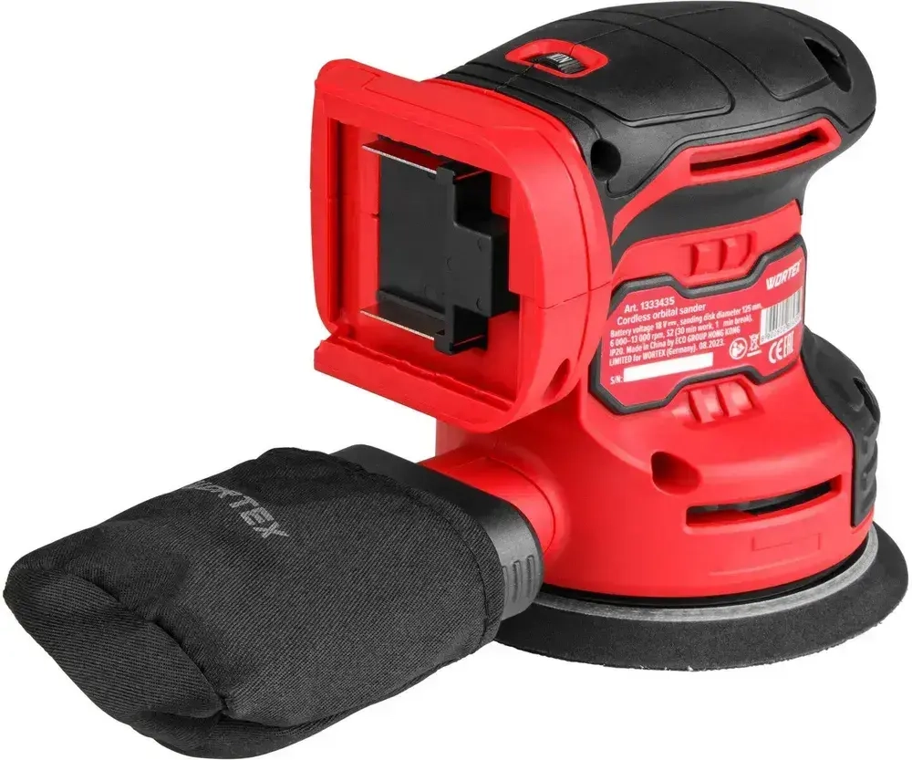 Эксцентриковая аккумуляторная шлифовальная машинка для авто, дерева, металла, пола, стен и потолков 125мм WORTEX COS 1218-1 E в кор. ALL1 SOLO (1333435)