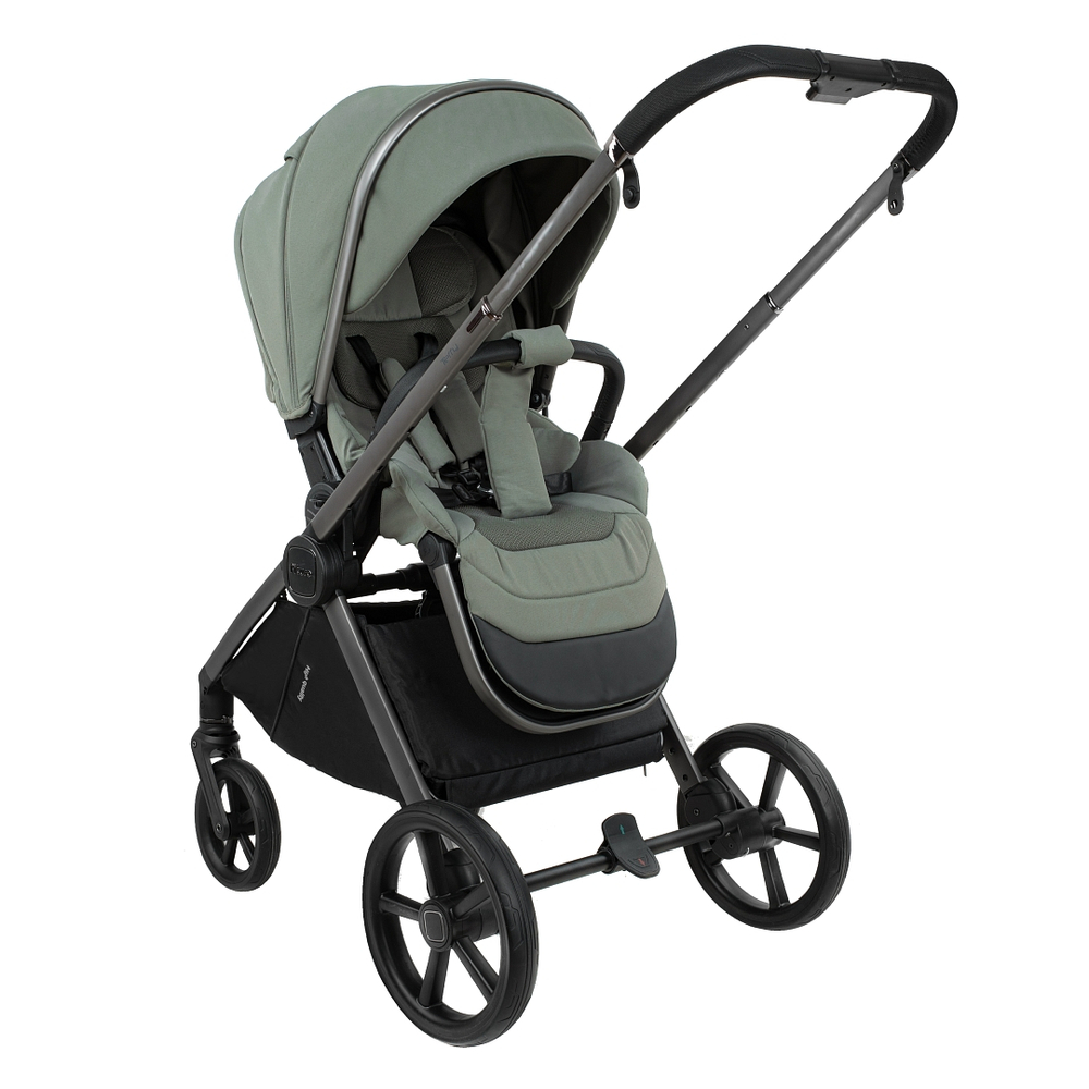 Коляска 2 в 1 Pituso Teffy Sage Green шасси Graphite
