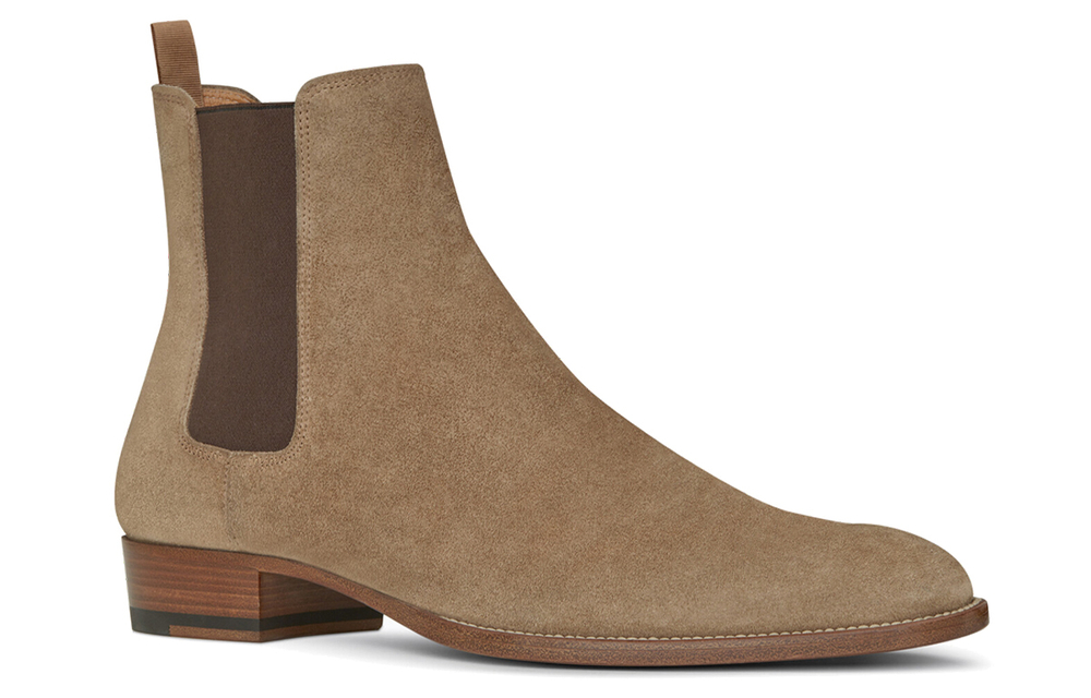 SAINT LAURENT Wyatt Beige Boots