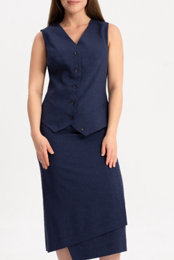 Жилет женский 4050АП, темный деним #38ТД064050АП