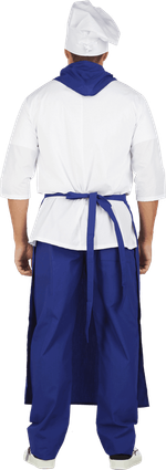 Костюм ШЕФ-ПОВАР белый-василек