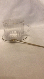 Чайная пара, для чая и кофе с ложкой 400 мл.