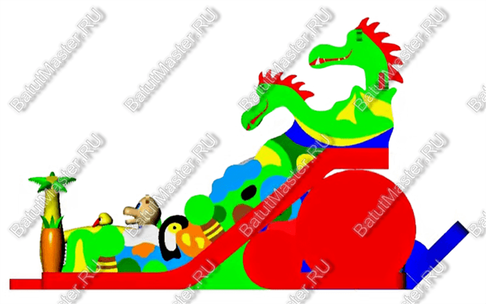 Надувной батут "Змей Горыныч и друзья"