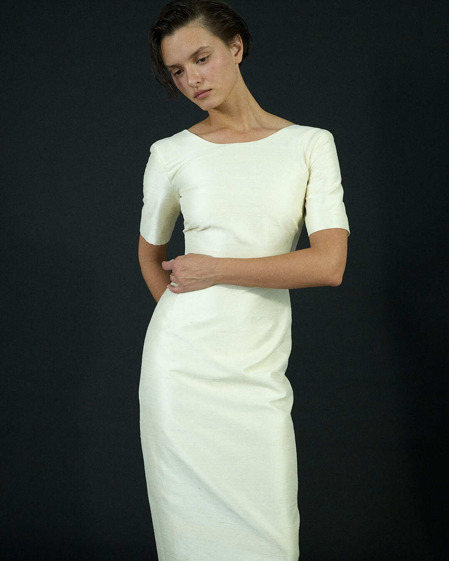 Платье Hema сливочно-желтое