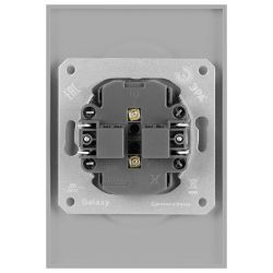 Розетка ЭРА Galaxy 15-2107-03 без заземления двойная 2X2P 16А-250В IP20 алюминий | Эра Galaxy